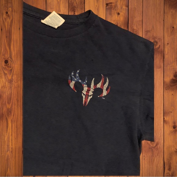 Bone Collector Brand Hunting Logo Shirt Real Tree Skull Stand For Flag Freedom - Picture 2 of 6